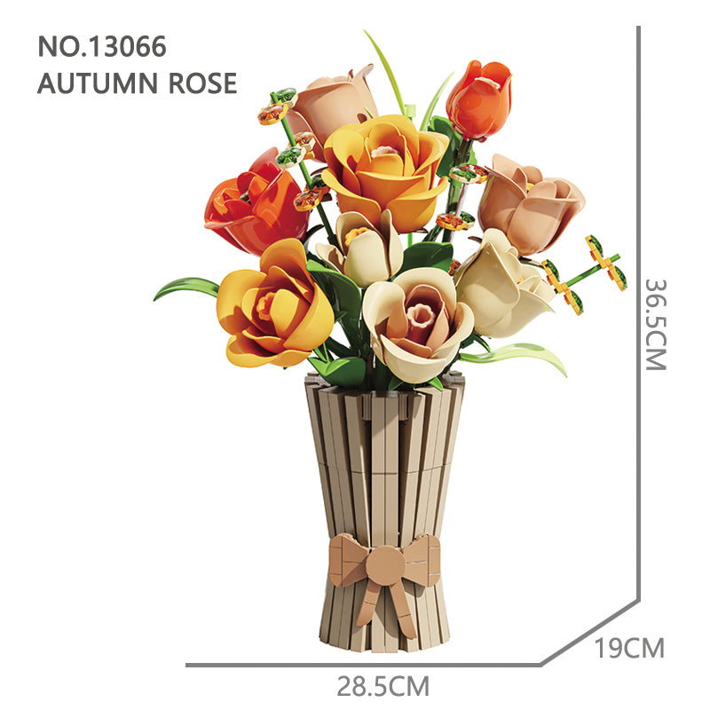 BloomBlock Flor Macetero Beige set completo con caja