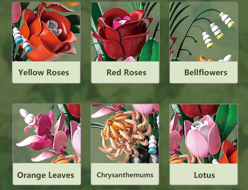 BloomBlock Flor Macetero Celeste II