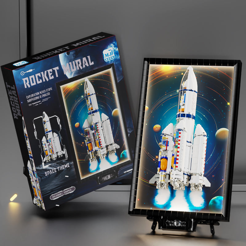 SpaceBlock Cohete set completo con caja