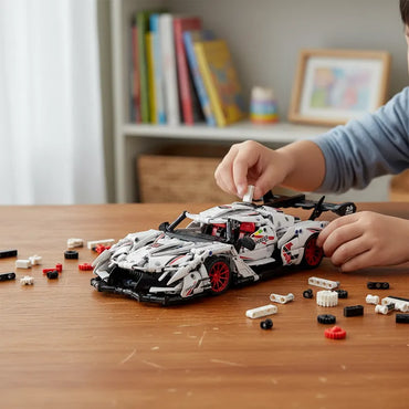 SpeedBlock Auto White Racer - Bloques de construcción armables