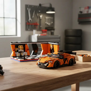 SpeedBlock Auto Naranja Garage - Bloques de construcción armables