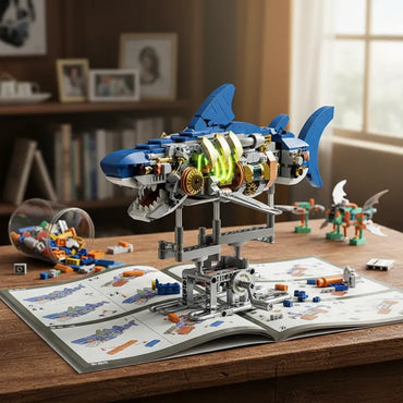EcoBlock Shark - Bloques de Construcción Tiburón - Bloques de construcción armables