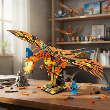 MythBlock Dragon Naranja - Bloques de construcción armables