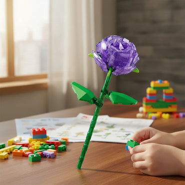 BloomBlock Rosa Lila - Bloques de construcción armables