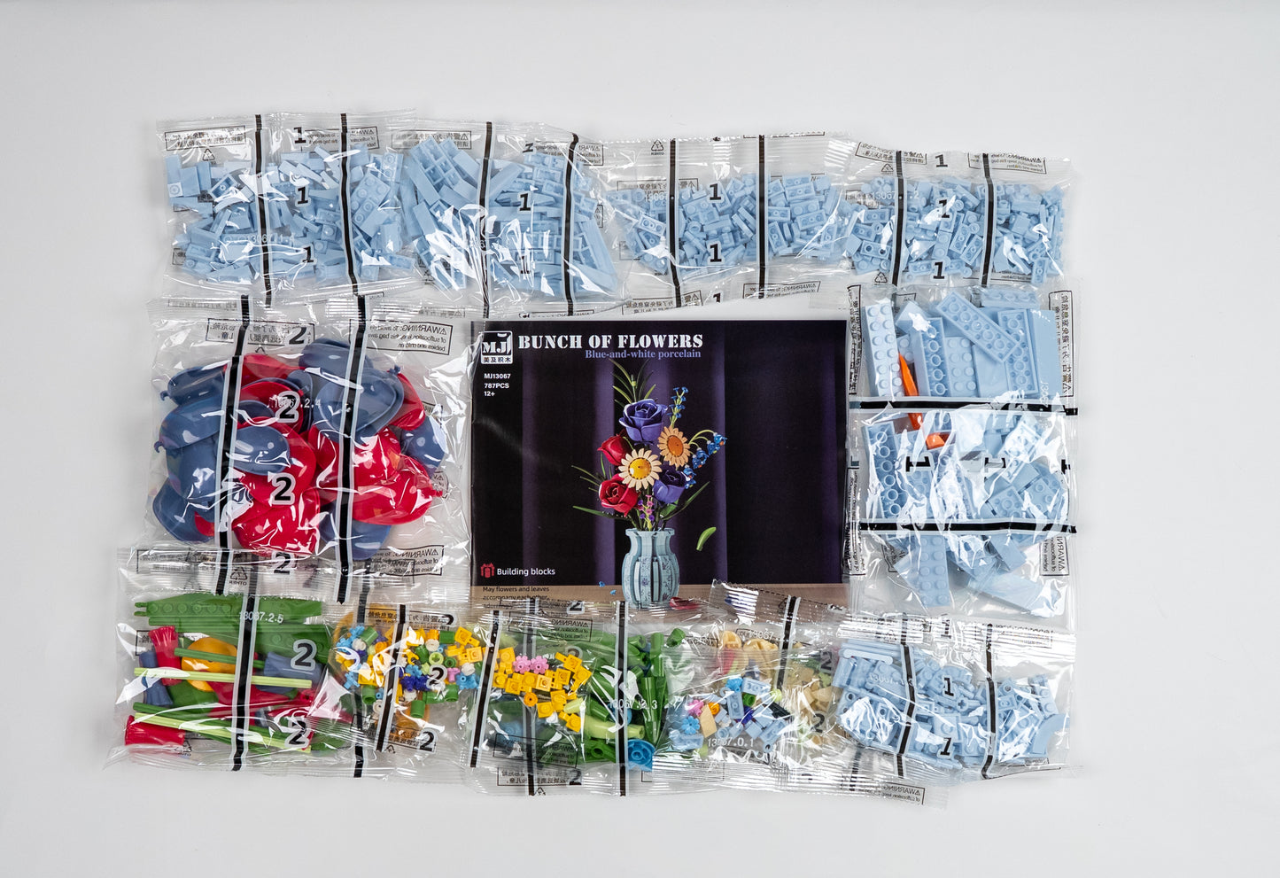 BloomBlock Flor Macetero Celeste