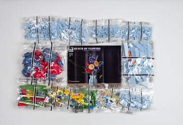 BloomBlock Flor Macetero Celeste set completo con caja