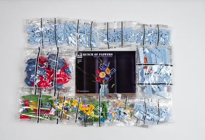 BloomBlock Flor Macetero Celeste