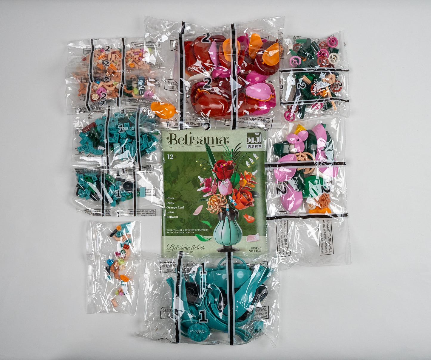 BloomBlock Flor Macetero Celeste II