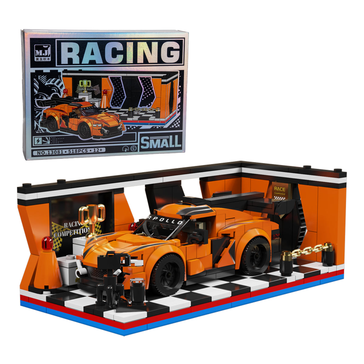 Auto Naranja Garage — Bloques SpeedBlock