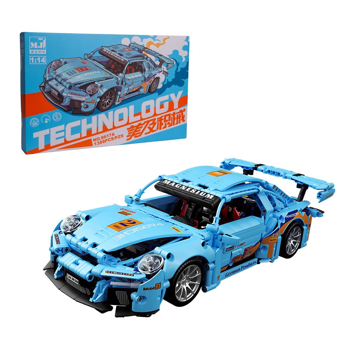 Auto Porsche Azul — Bloques SpeedBlock