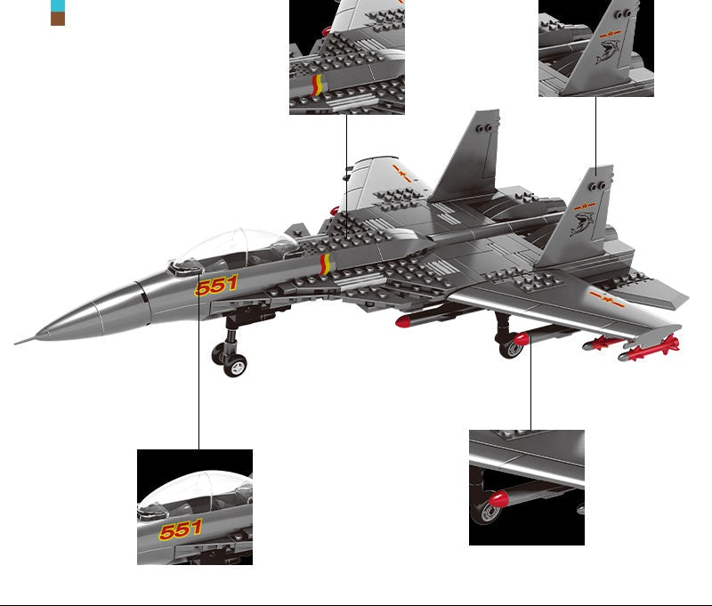 Caza Naval Flying Shark — Bloques WarBlock