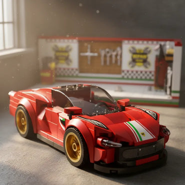 SpeedBlock Auto Rojo Garage - Bloques de construcción armables