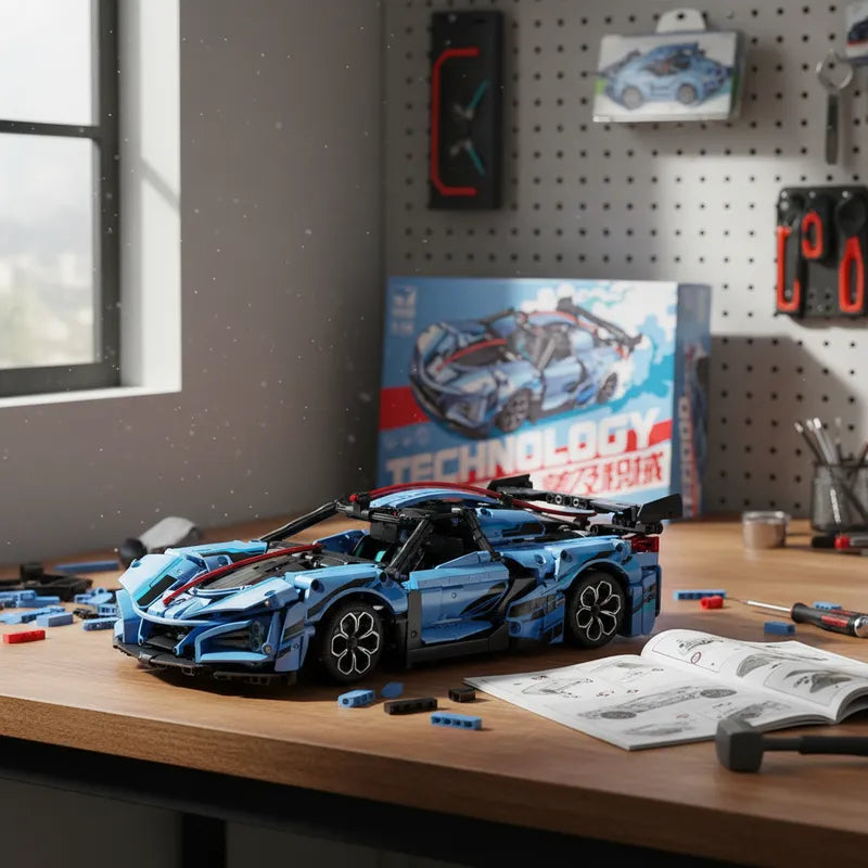 SpeedBlock Auto Blue Racer